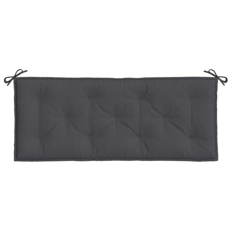 Tuinbankkussen 120x50x7 cm stof gemêleerd antracietkleurig 4