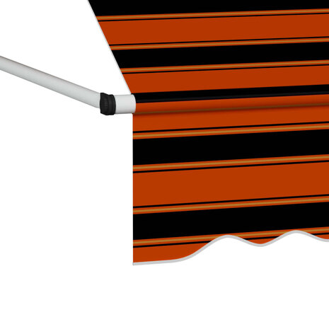 Luifel handmatig uittrekbaar 350 cm oranje en bruin 4