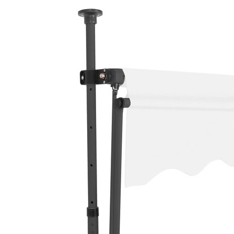 Luifel handmatig uitschuifbaar met LED 350 cm crèmekleurig 4