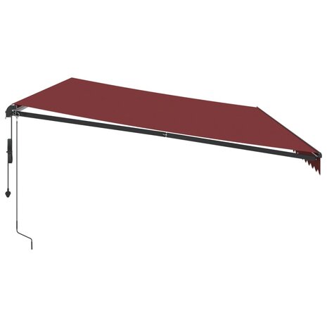 Luifel automatisch uittrekbaar 600x300 cm bordeauxrood 4