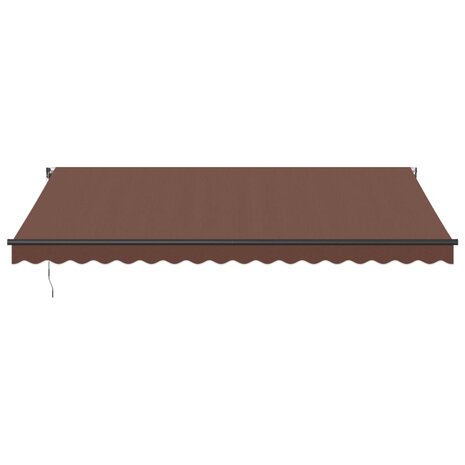 Luifel automatisch uittrekbaar met LED&apos;s 450x300 cm bruin 4