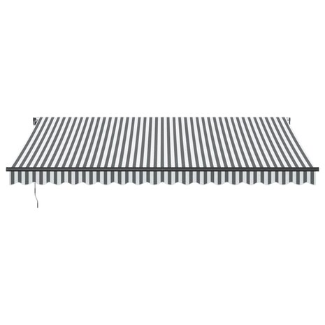 Luifel automatisch uittrekbaar 450x300 cm antracietkleur en wit 3