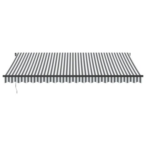 Luifel automatisch uittrekbaar LED 450x300 cm antraciet en wit 4