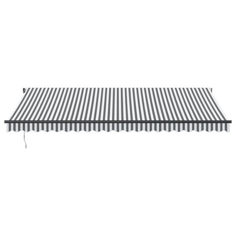 Luifel automatisch uittrekbaar 500x300 cm antracietkleur en wit 3