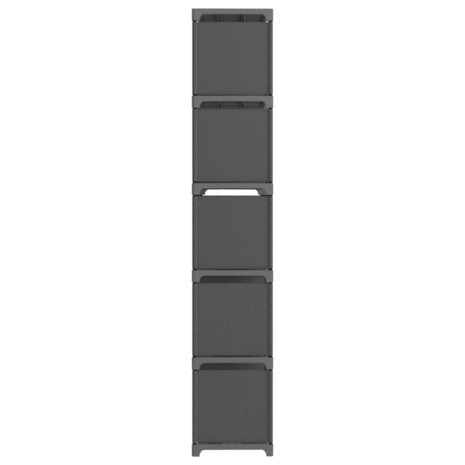 Kast met 15 vakken 103x30x175,5 cm stof grijs 3