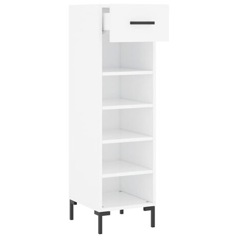 Schoenenkast 30x35x105 cm bewerkt hout wit 5