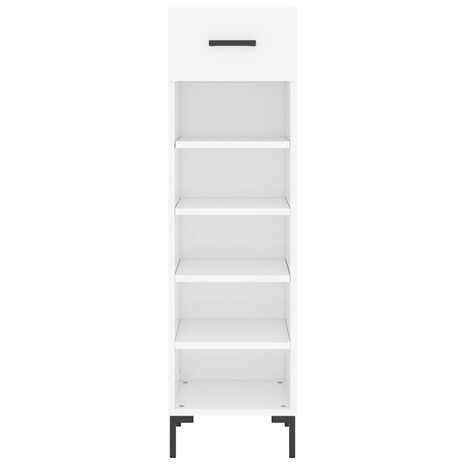 Schoenenkast 30x35x105 cm bewerkt hout wit 6