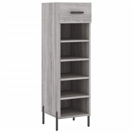 Schoenenkast 30x35x105 cm bewerkt hout grijs sonoma eikenkleur 2