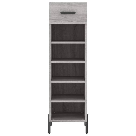 Schoenenkast 30x35x105 cm bewerkt hout grijs sonoma eikenkleur 6