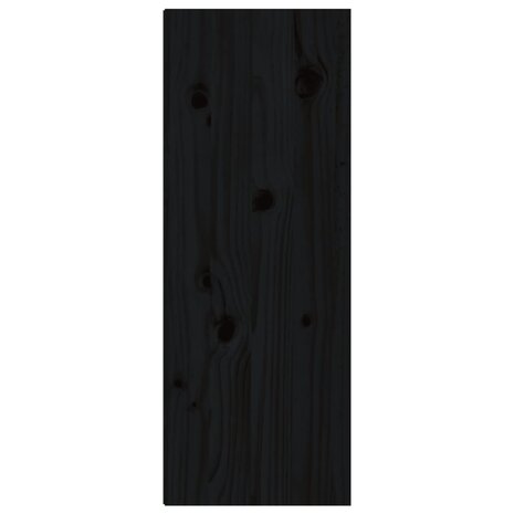 Wandkast 30x30x80 cm massief grenenhout zwart 7