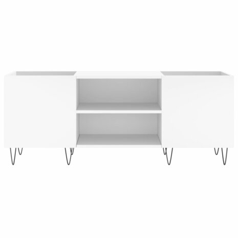 Platenkast 121x38x48 cm bewerkt hout wit 4