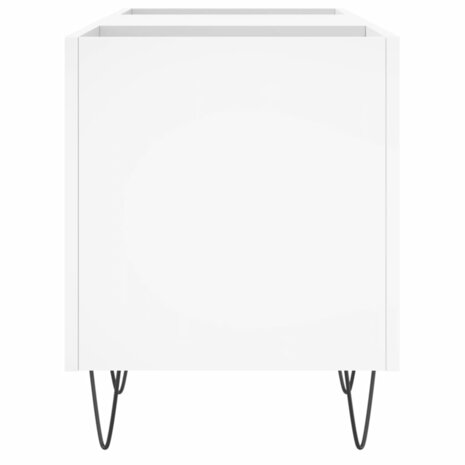 Platenkast 121x38x48 cm bewerkt hout wit 5