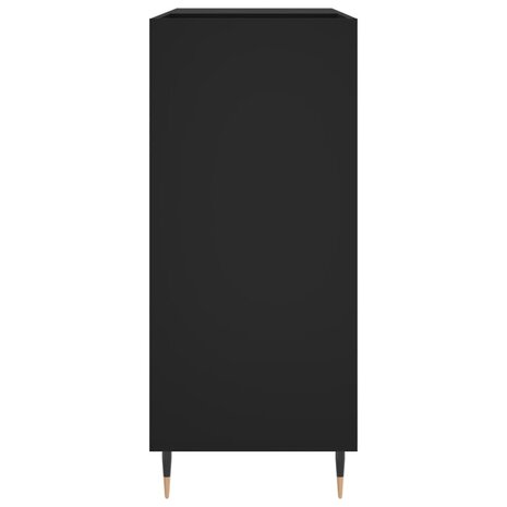 Platenkast 84,5x38x89 cm bewerkt hout zwart 5