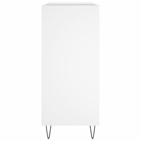 Platenkast 84,5x38x89 cm bewerkt hout wit 5