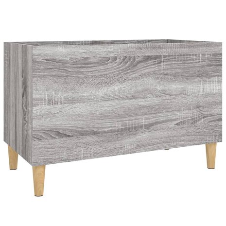Platenkast 74,5x38x48 cm bewerkt hout grijs sonoma eikenkleurig 2