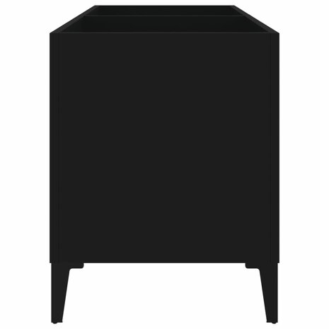 Platenkast 74,5x38x48 cm bewerkt hout zwart 6