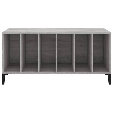 Platenkast 100x38x48 cm bewerkt hout grijs sonoma eikenkleurig 5
