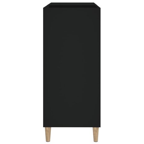 Platenkast 84,5x38x89 cm bewerkt hout zwart 6