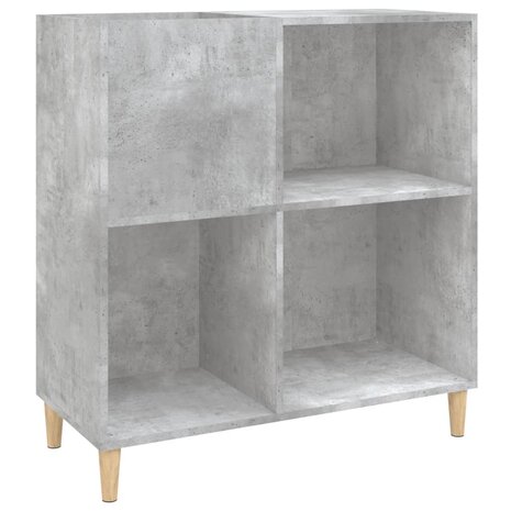 Platenkast 84,5x38x89 cm bewerkt hout betongrijs 2