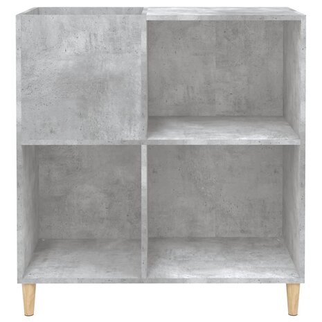 Platenkast 84,5x38x89 cm bewerkt hout betongrijs 5