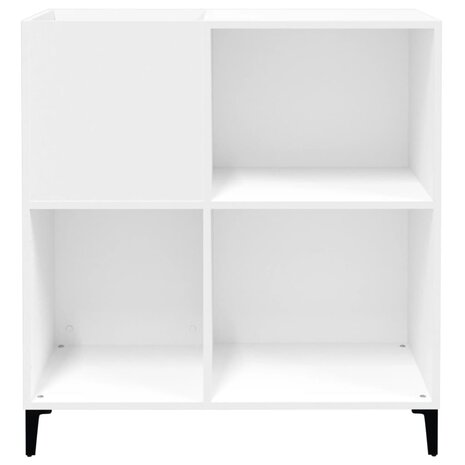 Platenkast 84,5x38x89 cm bewerkt hout wit 5