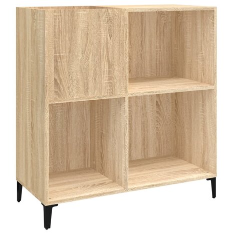 Platenkast 84,5x38x89 cm bewerkt hout sonoma eikenkleurig 2