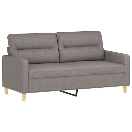 Tweezitsbank 140 cm stof taupe 2