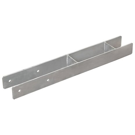 Grondankers 6 st 7x6x60 cm gegalvaniseerd staal zilverkleurig 2