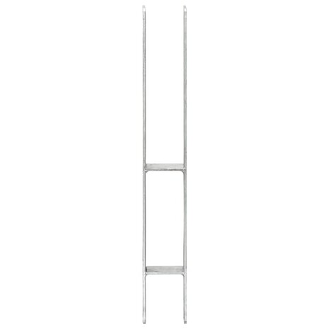 Grondankers 6 st 7x6x60 cm gegalvaniseerd staal zilverkleurig 3