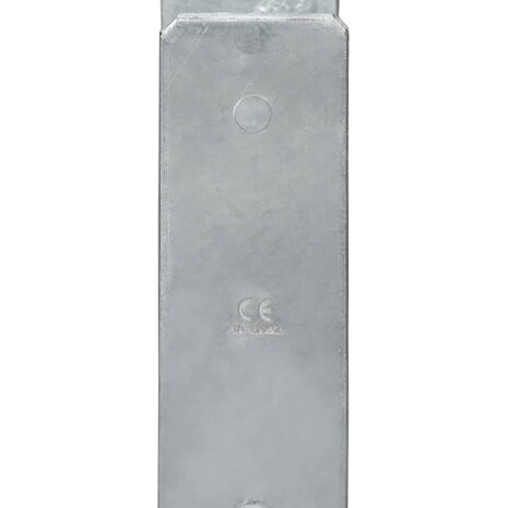 Grondankers 6 st 7x6x60 cm gegalvaniseerd staal zilverkleurig 4