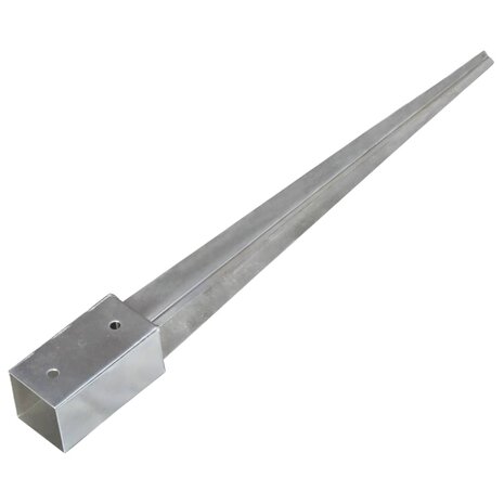 Grondpinnen 6 st 7x7x75 cm gegalvaniseerd staal zilverkleurig 4