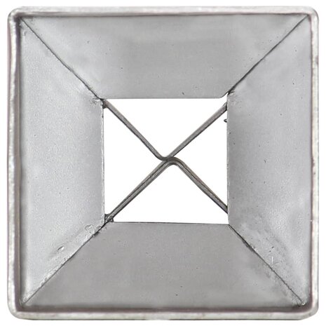 Grondpinnen 6 st 7x7x75 cm gegalvaniseerd staal zilverkleurig 5