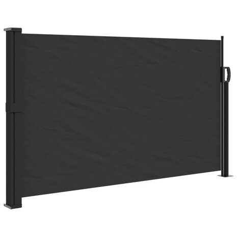Windscherm uittrekbaar 120x500 cm zwart 2
