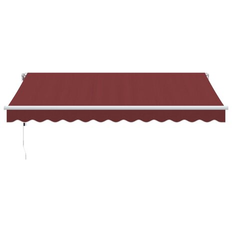 Luifel automatisch uittrekbaar met LED 350x250 cm bordeauxrood 4