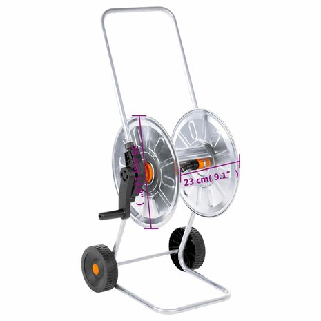Tuinslangkar voor 50 m 1/2" of 35 m 3/4" slang staal 10