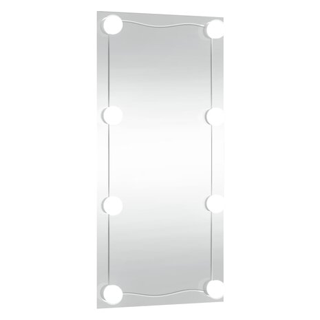 Wandspiegel met LED&apos;s rechthoekig 30x60 cm glas 4