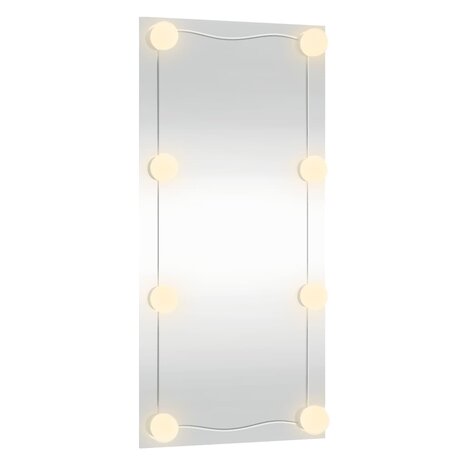 Wandspiegel met LED&apos;s rechthoekig 30x60 cm glas 5