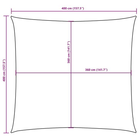 Zonnescherm vierkant 4x4 m oxford stof antracietkleurig 10