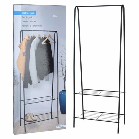 Storage solutions Kledingrek met 2 lagen 61x34x152 cm 2