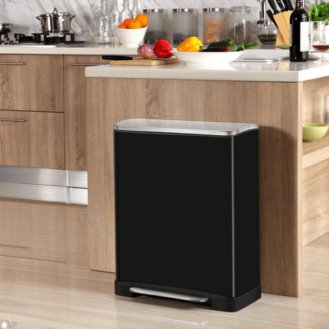 EKO Pedaalemmer E-Cube 50 L matzwart 1