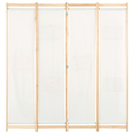 Kamerscherm met 4 panelen 160x170x4 cm stof crème  2