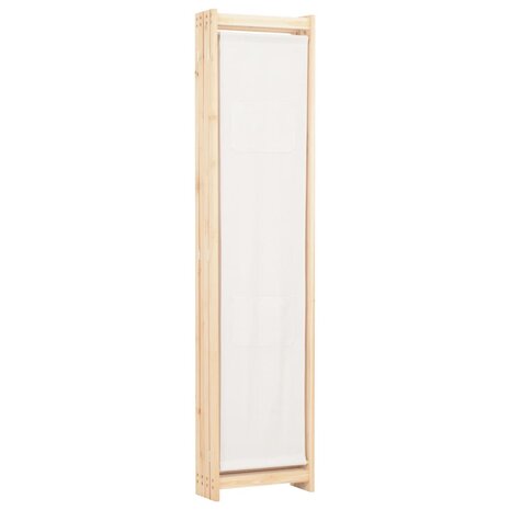 Kamerscherm met 4 panelen 160x170x4 cm stof crème  4