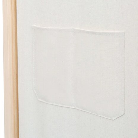 Kamerscherm met 4 panelen 160x170x4 cm stof crème  7