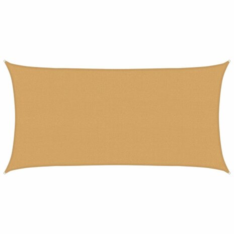 Zonnezeil 160 g/m² rechthoekig 2x3,5 m HDPE zandkleurig 2