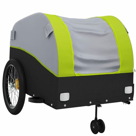 Fietstrailer 45 kg ijzer zwart en groen 5