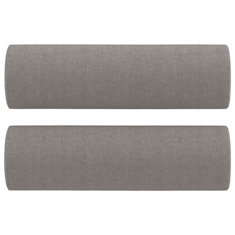 Tweezitsbank met sierkussens 140 cm stof taupe 5