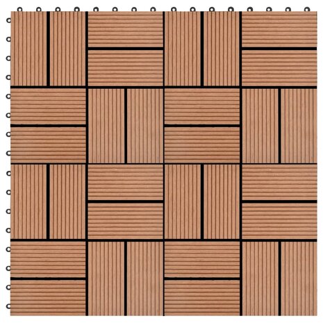 11 st Terrastegel 30x30 cm 1 m² HKC bruin 1