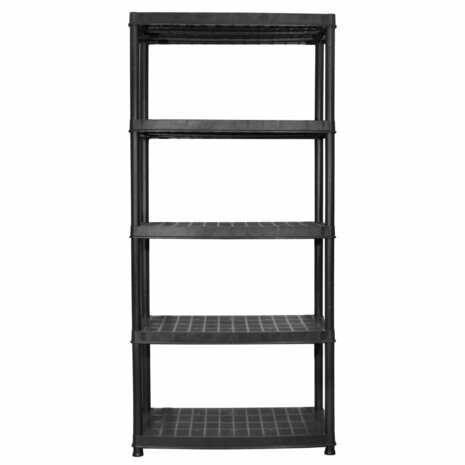 Opbergrek 5-laags 91,5x45,7x185 cm kunststof zwart 4