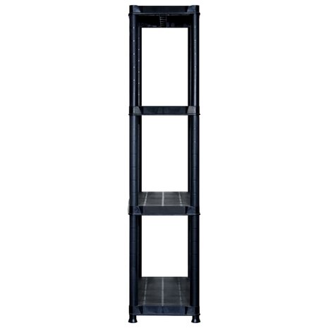 Opbergrek 4-laags 183x30,5x130 cm kunststof zwart 4