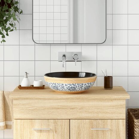 Opzetwasbak rond Φ41x14 cm keramiek meerkleurig 1